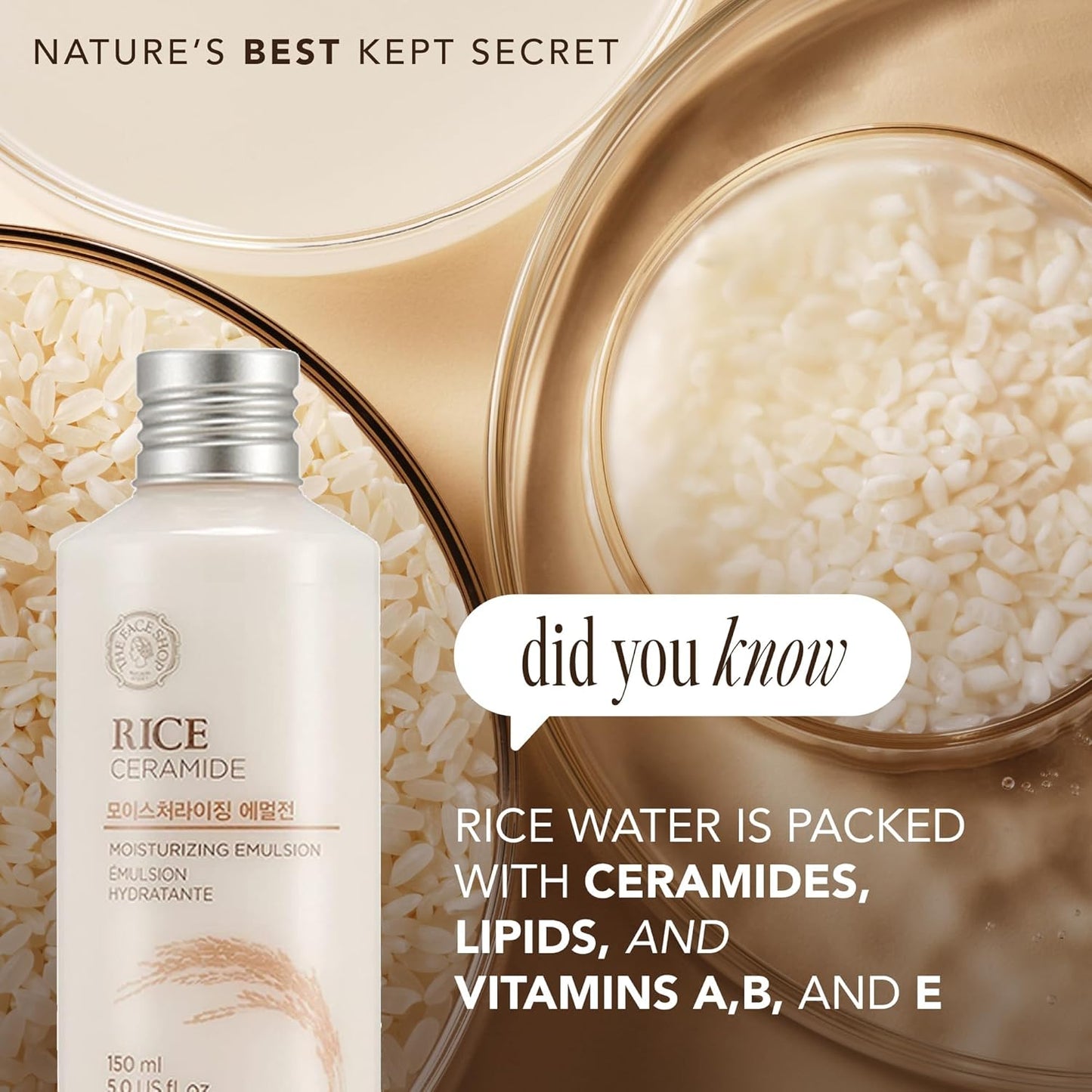 The Face Shop Rice Ceramide Moisturizing Emulsion (150mL)