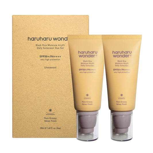 haruharu Wonder Black Rice Moisture Airyfit Daily Sunscreen Pack of 2 (50mL) 