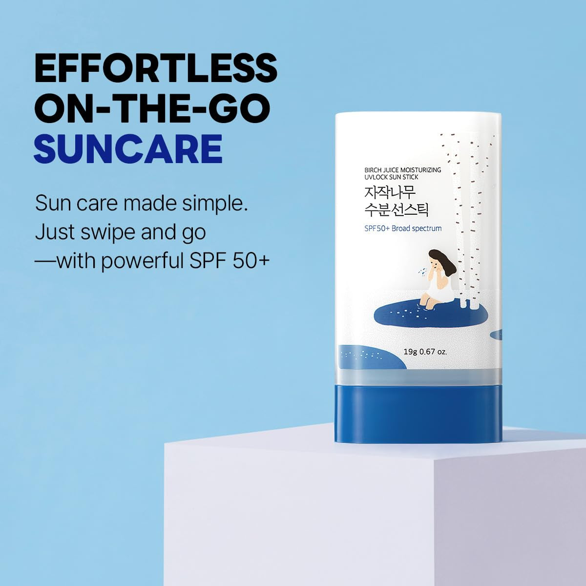 RoundLab Birch Juice Moisturizing Sun Stick SPF 50 (90g/0.67Oz)