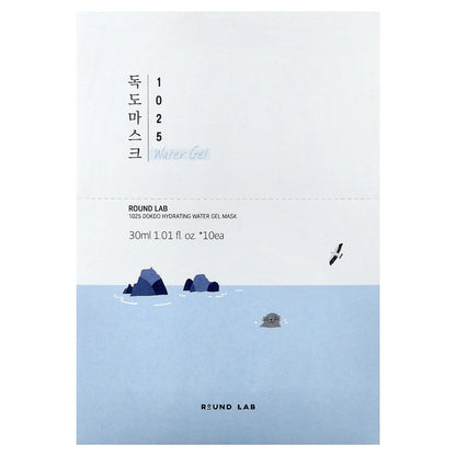 1025 Dokdo Hydrating Water Gel Beauty Mask 10 Sheets (30mL Each) 