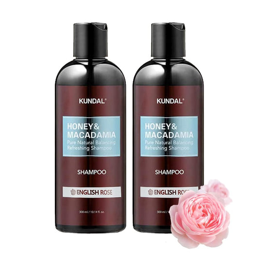 KUNDAL Honey & Macadamia Shampoo (600mL_300mL X 2Ea) 