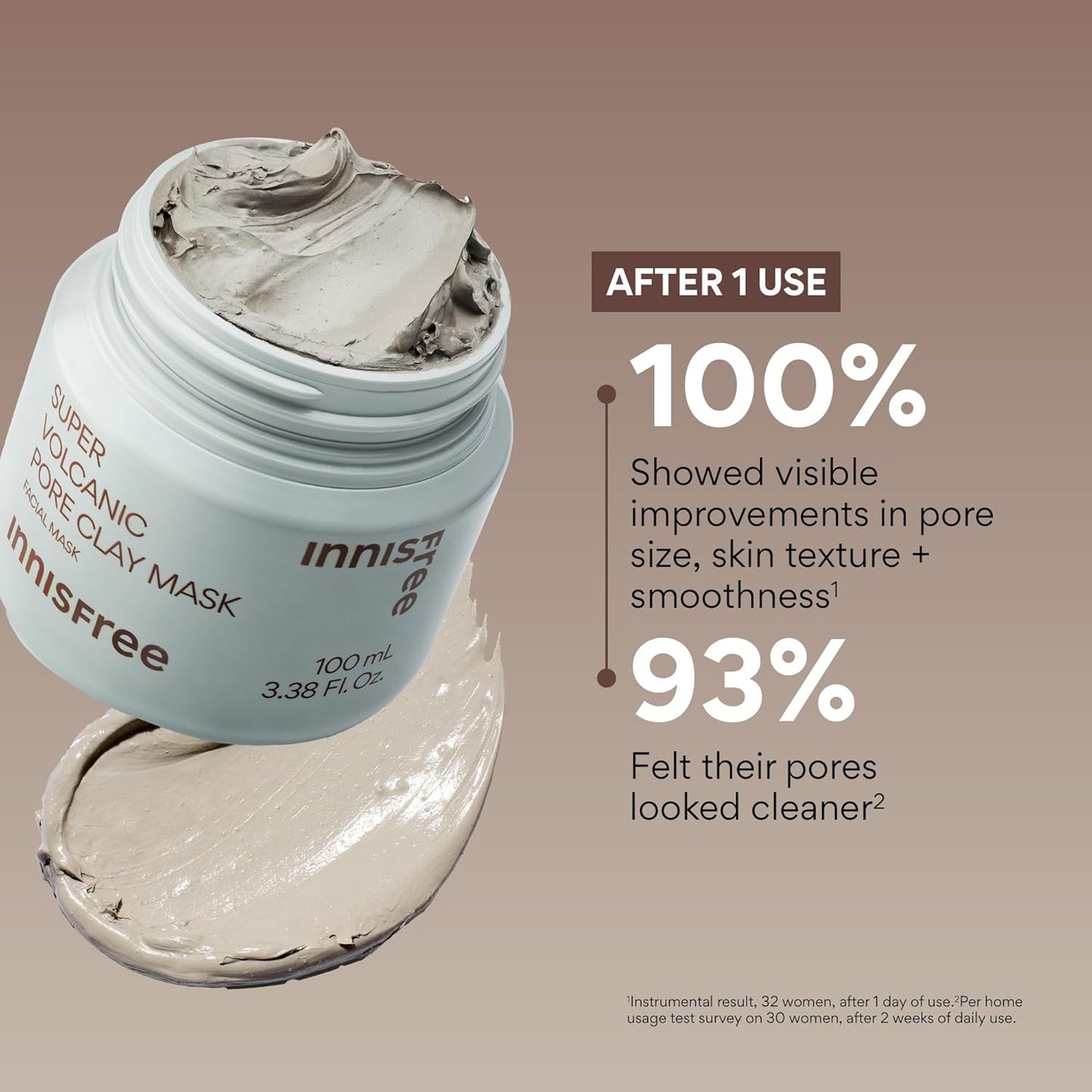 INNISFREE Super Volcanic Pore Clay Mask with Volcanic Clusters and AHA (100mL)