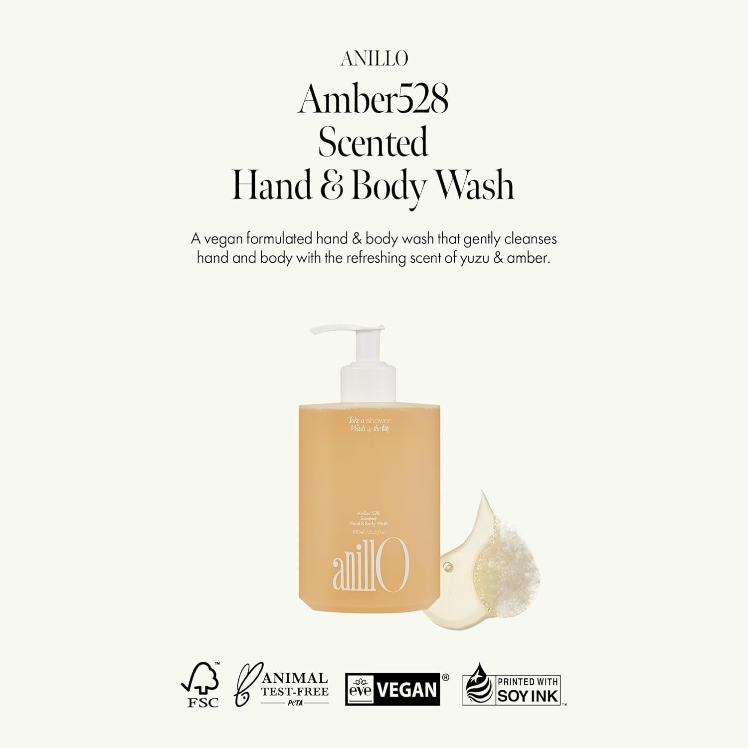 anillo Amber528 scented Hand & Body Wash (450mL)
