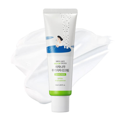 RoundLab Birch Juice Mild-Up Sunscreen UV LOCK SPF 50+ (50mL)