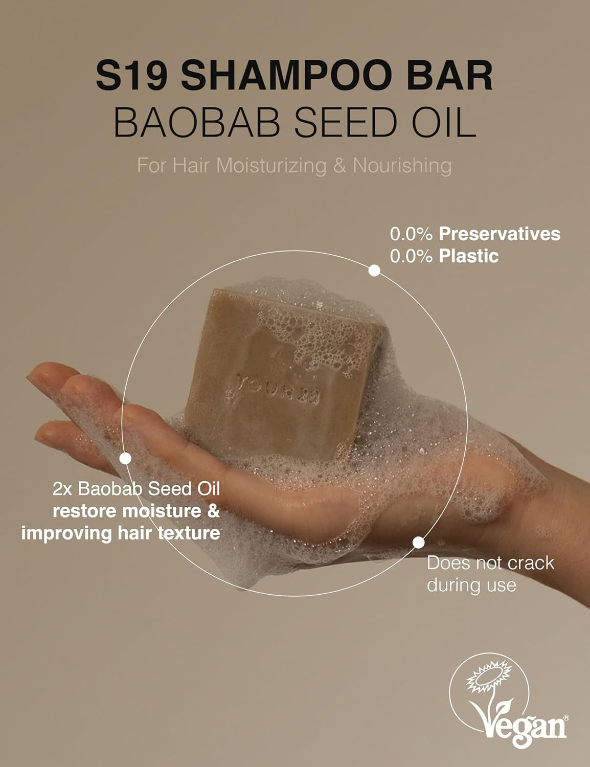 TOUN28 Hydrating Natural Organic Vegan Biotin Shampoo Bar