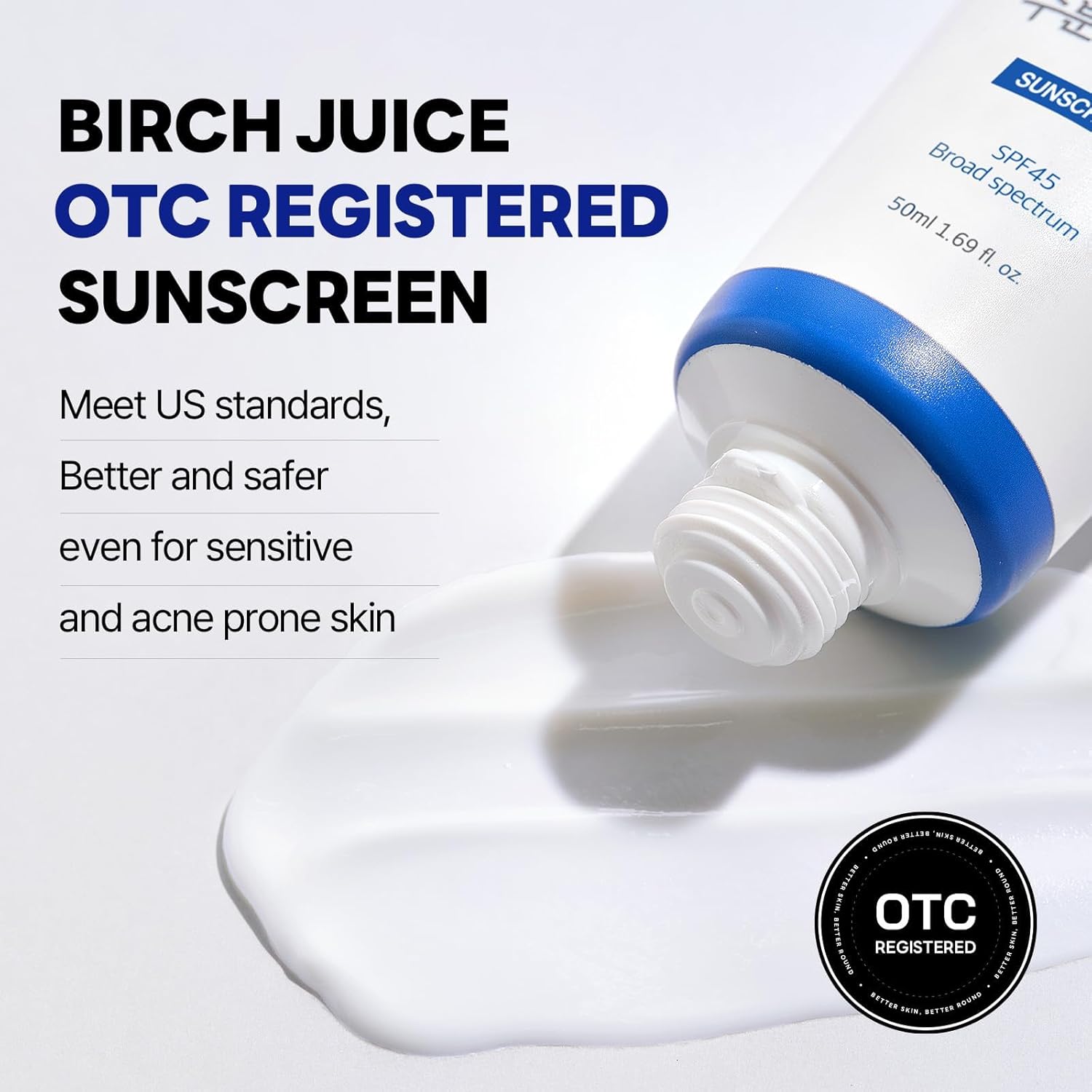 RoundLab Birch Juice Moisturizing UV LOCK SPF 45 (50mL)