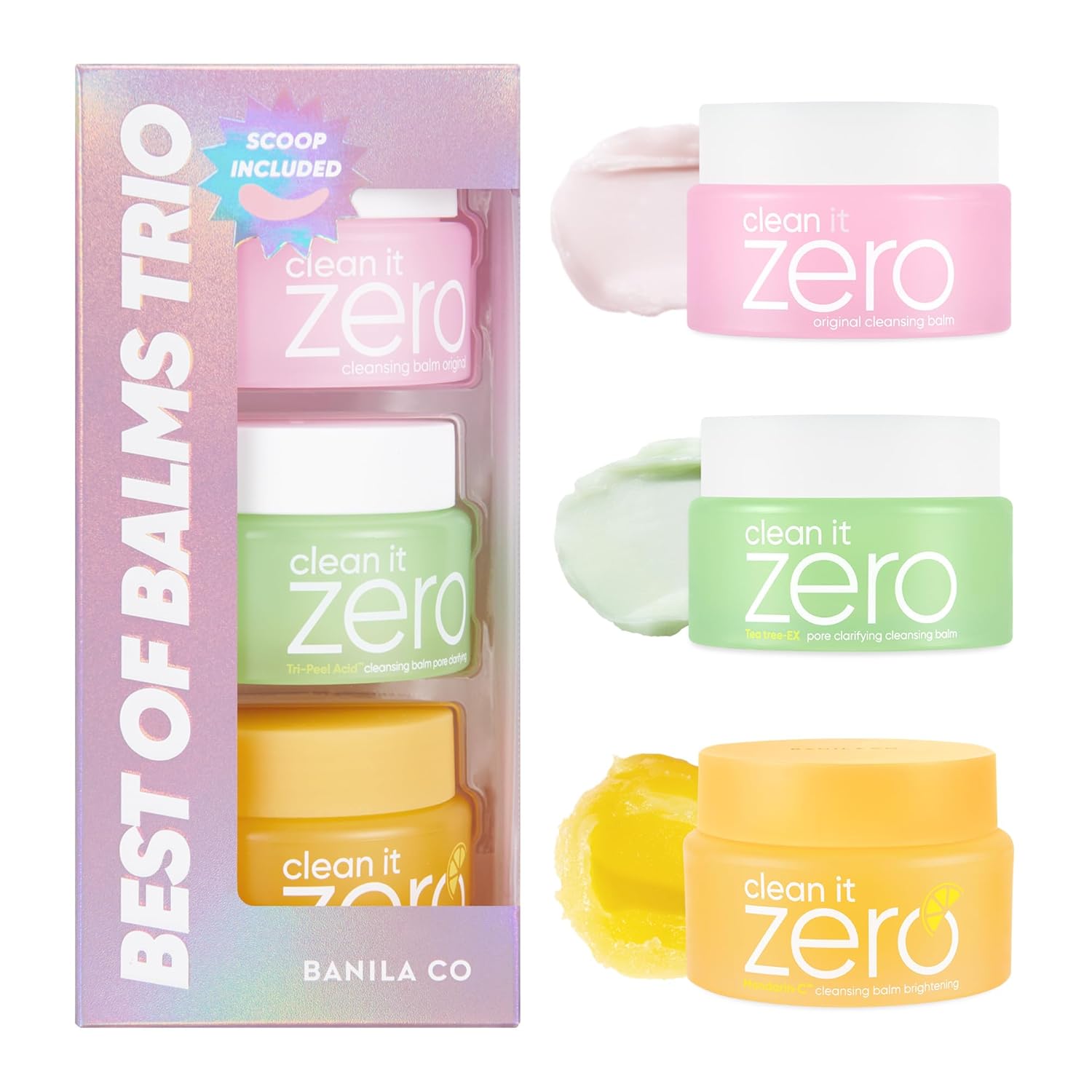 BANILA CO Clean It Zero Best of Balms Trio (Pack of 3 Travel Sized Balms, 25mL Each)