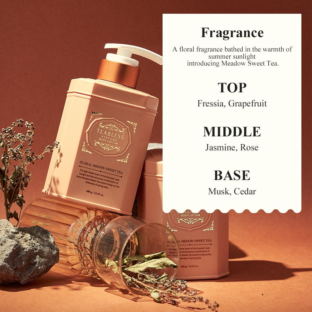 TEABLESS Floral Meadow Sweet Tea Perfumed Body Lotion (480mL)