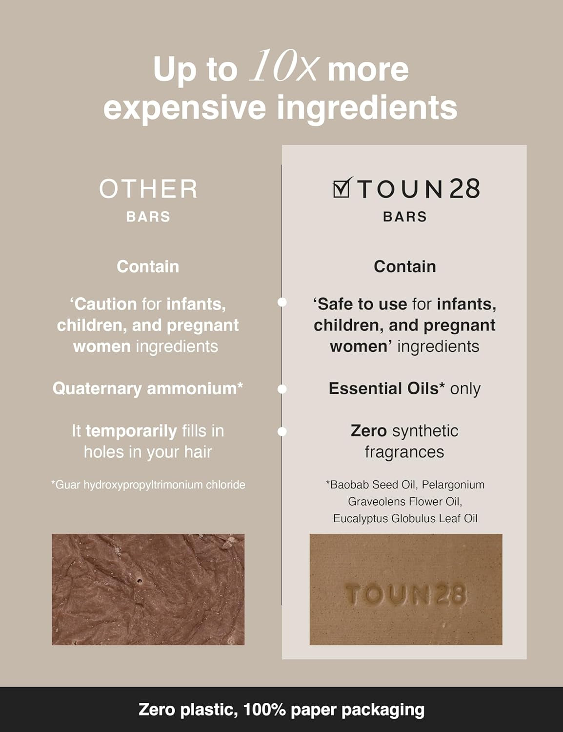 TOUN28 Hydrating Natural Organic Vegan Biotin Shampoo Bar