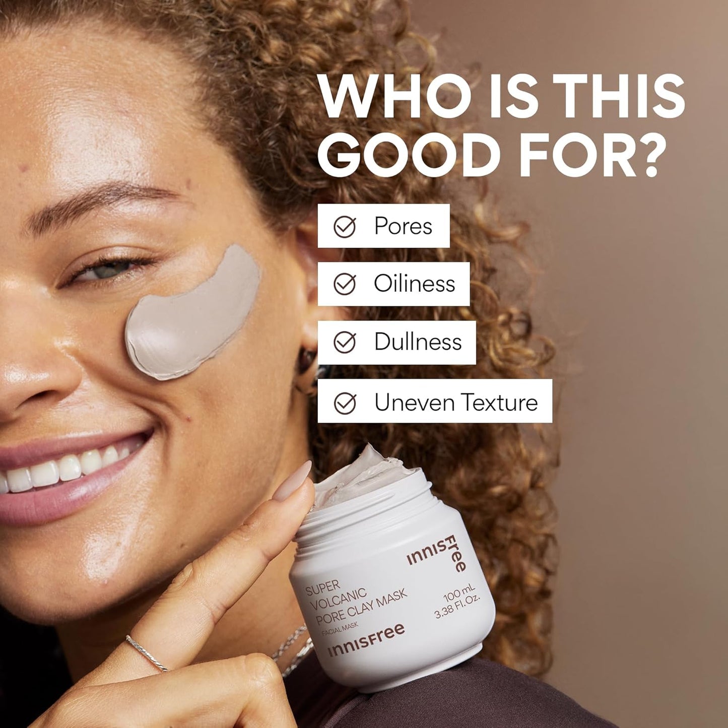 INNISFREE Super Volcanic Pore Clay Mask with Volcanic Clusters and AHA (100mL)